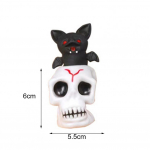 Halloweeni kummitus TPR kummitusskelett nahkhiiretops Squishy m&auml;nguasjad Dekompressioon Fidget Stressivastane sensoorne stressi leevendav kingitus, naljakad pigistatavad m&auml;nguasjad lastele t&auml;iskasvanutele