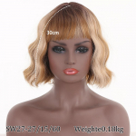 L&uuml;hikese lainega Bob-parukad naistele Naturaalne tukk Kuumakindel laineline s&uuml;nteetiline parukas Igap&auml;evaseks kandmiseks Cosplay lokkis juuksed