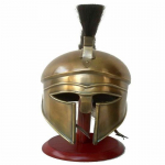 300 Sparta Kreeka kiiver, ametlik koopia messingist, antiikeeritud &uuml;hes suuruses