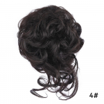 S&uuml;nteetiline r&auml;pane kakuke juukset&uuml;kk Scrunchie r&auml;situd updo juuksepikendused lokkis laineline hobusesaba &scaron;ignon elastse ribaga naistele