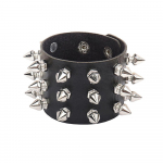 Spikes Neet lai mansett PU nahast punk must k&auml;ev&otilde;rud meestele Mood nahast k&auml;ev&otilde;ru K&auml;ev&otilde;rud Mitmekihilised laia &uuml;mbrisega ehted 22cm must