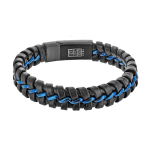 Les Tr&eacute;sors De Lily [R5105] - must sinine 'Giorgio' terasest nahast k&auml;ev&otilde;ru - 210x14 mm sinine