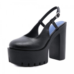 Gdgydh Chunky Heel Slingback Pumps Naiste k&otilde;rge platvormiga rihmaga kontsad Mustad kevadsuvised kingad Seljarihma &ouml;&ouml;klubi 35 must