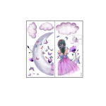 2tk seinakleebis Veekindel dekoratiivne j&auml;&auml;kideta mood liblikas v&auml;ike t&uuml;druk Kuu pilved tr&uuml;kitud majapidamistarbed