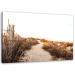 L&otilde;uendiprint Tee l&auml;bi luidete Beach Sea 60x40 pruun