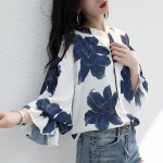 Suvised Harajuku lillelised s&auml;rgid Naiste naiste elegantsed topid T&auml;navar&otilde;ivad Pluus Suveriided S