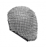 Spike naastrehviga Lateks kogu n&auml;gu hirmutav kiiver Cosplay Durian Head Rave Party Filmimaski rekvisiidid beež