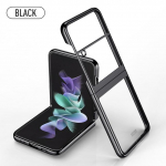 Luksuslik galvaniseeritud l&auml;bipaistev kokkupandav &uuml;mbris Samsung Galaxy Z Flip 4 &uuml;mbrise p&otilde;rutuskindel k&otilde;va tagakaas Samsung Z Flip 4 jaoks For Z Flip 4 must