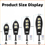 1PC 3000W v&auml;listingimustes p&auml;ikese LED-lamp 4 režiimiga veekindel liikumisandur p&auml;ikeselamp, p&auml;ikese aialamp, induktiivne t&auml;navavalgusti v&auml;lisvalgustus A-1PACK with IR-24LED