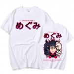 Jaapani anime Jujutsu Kaisen Fushiguro Megumi Harajuku T-s&auml;rk Manga Graafiline meeste vabaaja puuvillane l&uuml;hikeste varrukatega suvine T-s&auml;rk Suur t&auml;navar&otilde;ivad XXXL valge