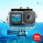 DJI Osmo Action 3 PULUZ 40 m veealuse veekindla korpusega sukeldumiskohver k&uuml;lma jalatsi ja pandlaga p&otilde;hikinnituse ja kruviga