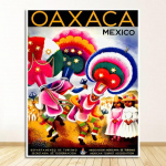 Reisil&otilde;uendimaalingud Vintage seinakraft plakatid Kaetud seinakleebised Kodukaunistused Kingitus Mehhiko Troopiline viljapuuaed H&auml;rjav&otilde;itlus raamita 21*30cm