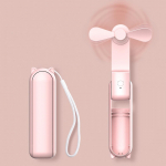 Miniventilaator Laetav k&auml;eshoitav ventilaator Kokkupandav v&auml;ike ventilaator Power Bank funktsiooniga Suvine jahutusventilaator ZPG roosa