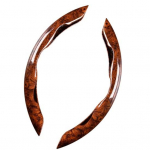 1 paariline auto rooliratta kate &Uuml;li&otilde;huke virsikuv&auml;rvi puidust teraga segmenteeritud universaalne libisemisvastane automaatne rooliratta kaitse Auto salongitarvikud 38cm kohv