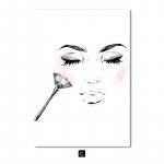 Mood Ilu Meigipintslid Plakatid Seinakunsti Prindid Moodsad roosad vibu l&otilde;uendi maalimine pildid t&uuml;drukute magamistoa kodukaunistamiseks A4 21x30cm No Frame