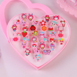 36tk Lastes&otilde;rmus Resin scrub Cartoon Little girl plastikust s&otilde;rmus