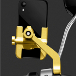 Alumiiniumsulamist jalgratta mobiiltelefonihoidik mootorratta juhtraua tahavaatepeegli kinnushoidik GPS-alus jalgratta klamber jaoks must