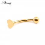 Alisouy 2PCS Heart Cross Star Flower Stainess Steel Tsircon CZ Kulmude kumer huuler&otilde;ngas Snug Daith Helix K&otilde;rvar&otilde;ngad Piercing Ehted #1 kuld