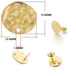 10 tk roostevabast terasest geomeetriline &uuml;mmargune k&otilde;rvar&otilde;ngas, kullav&auml;rvi lilledega k&otilde;rvar&otilde;ngad, aluse pistik isetegemise ehete valmistamise tarvikute jaoks