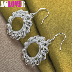925 Sterling h&otilde;bedast &uuml;mmargused Hot Wheels Drop Earring Ehted 4.30*2.50cm