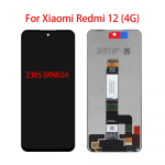 LCD-ekraan Xiaomi Redmi 12 4G LCD-ekraani puuteekraaniga digiteerija jaoks, kogu komplekti vahetus must