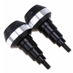 Paar universaalne mootorratta raami liugur, CNC alumiiniumist liimivastane kokkup&otilde;rkepadja kukkumiskaitse must