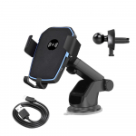 10 W juhtmeta autolaadija automaatne gravitatsiooniga kiirlaadimisega telefonihoidja kinnitus iPhone 14 13 12 11 Xr Xs 8 Samsung S22 S21 jaoks must