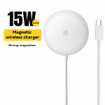 Essager 15w magnetilised juhtmevabad laadijad kiirlaadimiskaabel C-t&uuml;&uuml;pi iPhone 14 13 12 Pro Max Qi juhtmevaba laadija telefonilaadijatele as picture valge