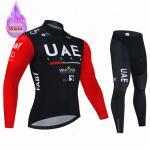 Uus Araabia &Uuml;hendemiraatide talvine termofliisist jalgratta kampsun komplekt Bicicleta v&auml;lirattariided MTB Ropa Ciclismo rinnap&uuml;kste komplekt jalgrattariided L