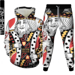 Pokker Graphic 3D Print Meeste &otilde;ues Mood Riided Spordidress Kost&uuml;&uuml;m Homme 2-osaline Komplekt Kapuutsid Jooksup&uuml;ksid Suured S-6XL XL