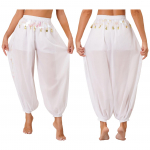 Naiste k&otilde;hutantsup&uuml;ksid Bloomers Lantern Pants India tantsukost&uuml;&uuml;m One Size valge