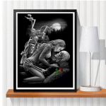 5D DIY teemantmaalimine mootorratta ristpistekomplekt mosaiik teemanttikand roosiga t&auml;is &uuml;mmargune/ruudukujuline puur kodukaunistamine Round 30x40cm