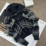 Moetriibuline Tutt Turtleneck Kampsun Naiste S&uuml;gistalv Naiste Džemprid Topid Vintage T&otilde;mblukuga Pikkade Varrukatega Pullover Kudumid 29593 S must