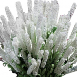 Kunstlik lavendlilillede lehtede kimp Kodu pulmaaia kaunistus 12 pead valge