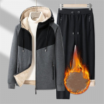 Meeste s&uuml;gis ja talv ka&scaron;miirpaksendatud sooja lambalihaga ka&scaron;miir Sport kaheosaline kapuutsiga kardigan dressipluus p&uuml;ksid uus &uuml;likond L must