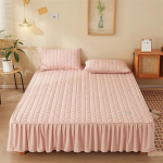 Puhast puuvillast madratsikate Kaasaegsed pestavad &uuml;hev&auml;rvilised voodikatted Tepitud madratsikaitse elastse ribaga pehmed voodiseelikud 1pc 90x190x30cm