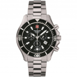 Swiss Alpine Military, Grovana Nautilus Chronograph Black Dial Quartz 7040.9137 100M meeste k&auml;ekell