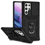 L&uuml;kandobjektiivi kaitse&uuml;mbris Samsung Galaxy S24 Ultra S23 Plus S22 S21 FE S20 5G S 24 22 21 23 kahekihiliste soomus&uuml;mbriste jaoks For Galaxy S24 must