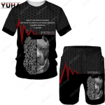 Suvine Pitbull Rottweiler Dog 3D Prinditud Meeste Naljakas T-s&auml;rk/L&uuml;hikesed p&uuml;ksid/Kost&uuml;&uuml;mid Meeste Spordidressi Komplekt Graafilised T-p&uuml;ksid L&uuml;hikesed p&uuml;ksid 2-osalised komplektid 4XL