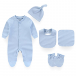 KIDDIEZOOM 5 tk beebipoiss t&uuml;druku s&uuml;gistalv 100% puuvillane kombinesoon/m&uuml;ts/ rinnat&uuml;kk/kindad vasts&uuml;ndinu kost&uuml;&uuml;m pikkade varrukatega 0-3Months