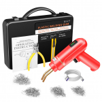 200 W juhtmeta USB taaslaetav plastist keevitaja, plasti keevituskomplekt koos 400 tk kuumade klambritega auto jaoks punane