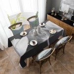 Tulbi&otilde;ie mustvalge laudlina p&uuml;hadekaunistused veekindlad ristk&uuml;likukujulised laudlinad pulmadekoratsiooni lauakate 4pcs 33x48 Table mat