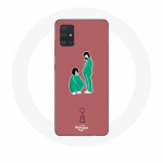 &Uuml;mbris Samsung galaxy A71 Squid Game Ji Yeong Number 240 ja Kang Sae Byeok Number 067 jaoks