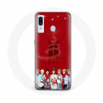 &Uuml;mbris Samsung Galaxy A30 BTS Bangtan Boysi punase taustaga j&otilde;ulukingituseks 2023