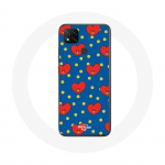 Coque pour Xiaomi Redmi 9C Bangtan Gar&ccedil;ons BT21 TATA de V Fond Bleu