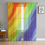 Gradient akvarell &otilde;limaal aken t&uuml;llkardinad elutuppa Magamistoa hotelli luksuslik kaunistus l&auml;bipaistev 135W x 114H(cm)