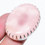 Natural Rose Quartz Gemstone Handmade 925 Sterling Silver Ring Size 8.5 w7q54