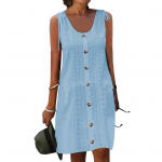 Naiste suvekleit &uuml;hev&auml;rviline varrukateta n&ouml;&ouml;pidega kaunistus U kael, avar riietusrihm hingav pitsiline peokleit Naiste riided M