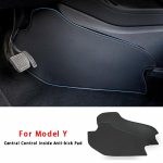 Tesla Model 3 mudeli Y jaoks, keskjuhtimise k&uuml;lg, p&otilde;rutusvastane padi, nahk, m&auml;&auml;rdumisvastane kaitsekate kaitsev jalamatt autotarvikud Model Y Inside