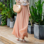 Tantsuseelikud &Scaron;ifoonist pikad seelikud naistele Elegantne vabaaja k&otilde;rge v&ouml;&ouml;kohaga Boho Beach Maxi seelikud XL